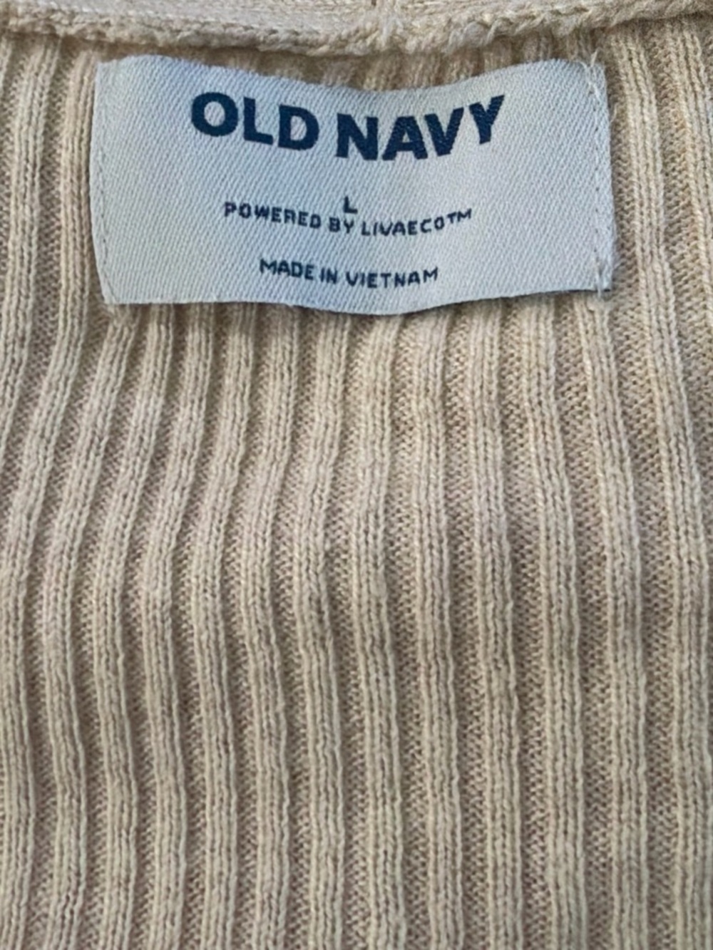 Old Navy  Women’s Cream Ribbed Sweater